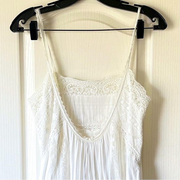 Spell Peaches Lace Slip Dress Boho Ivory Midi White Small EUC - Picture 6 of 8